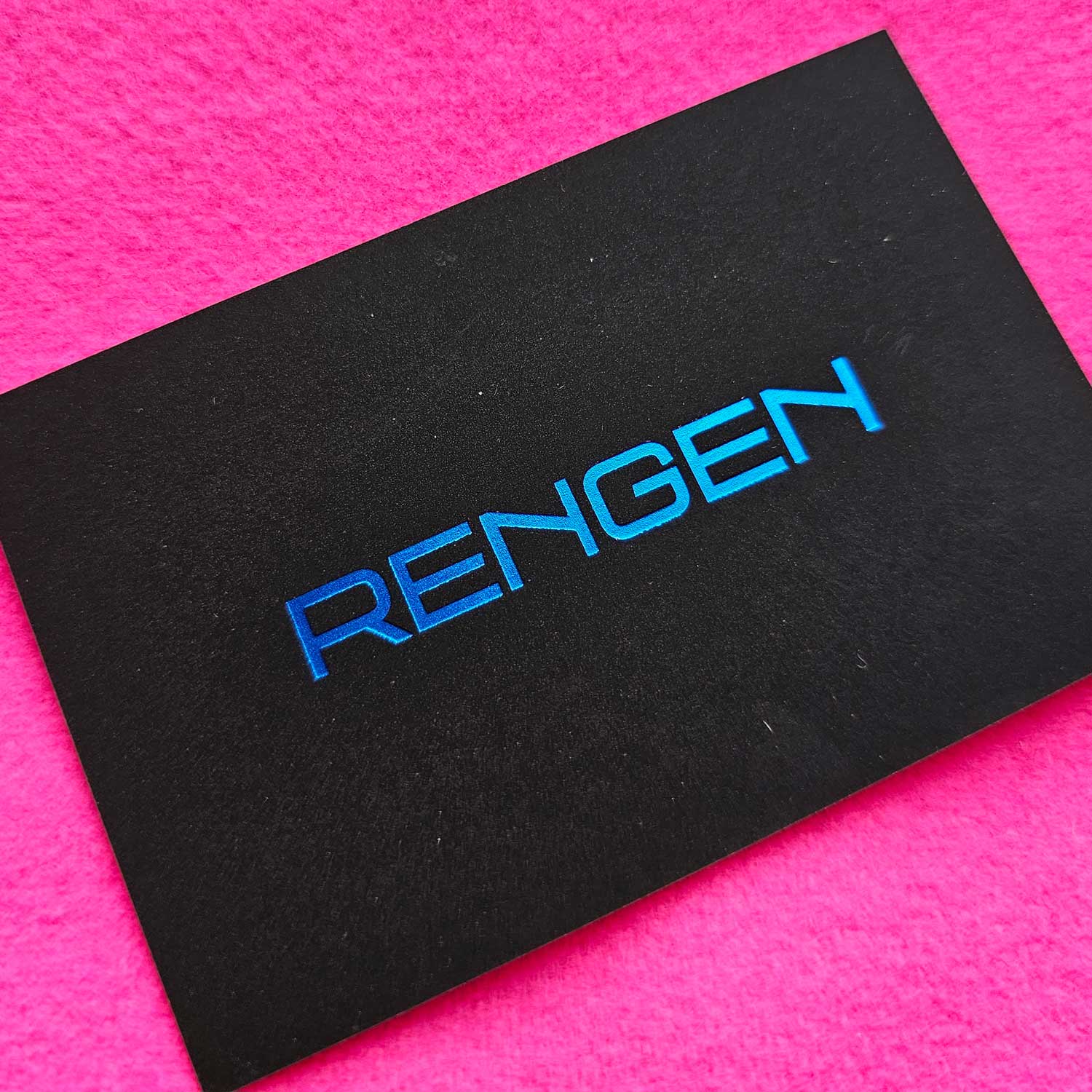 London Print Room | Rengen - Blue Foiled Business Card