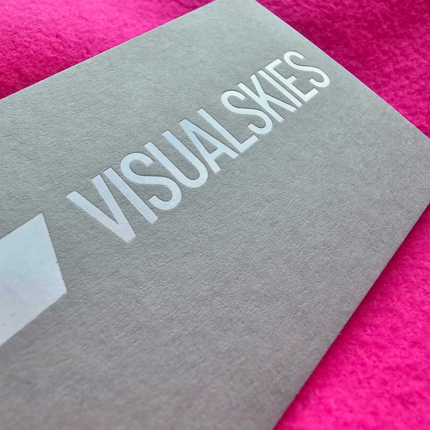 London Print Room | Visual Skies - Light Grey Business Card