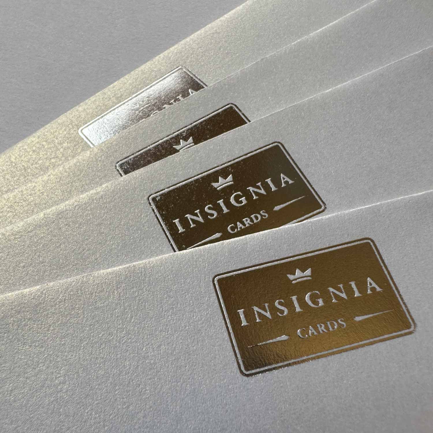 London Print Room | Insignia - Envelopes foiled in silver foil.